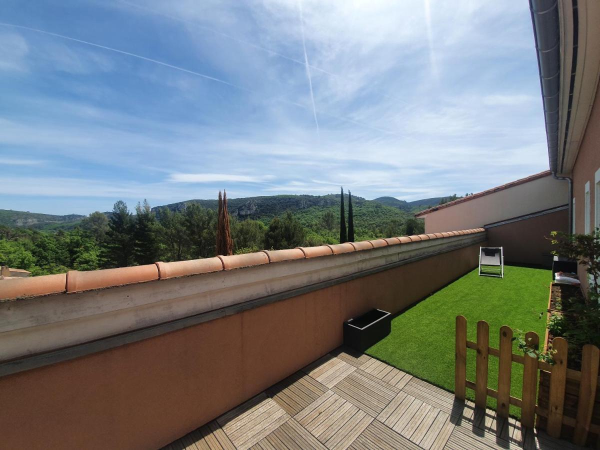 Terrasse 130M2 Panoramique Avec Climatisation Piscine - 3 Chambres Gréoux-les-Bains المظهر الخارجي الصورة