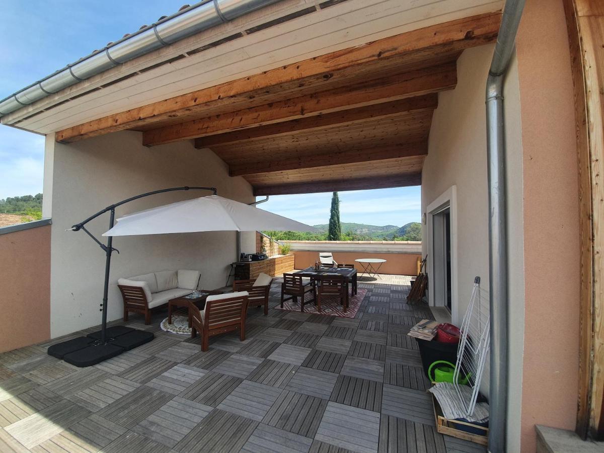 Terrasse 130M2 Panoramique Avec Climatisation Piscine - 3 Chambres Gréoux-les-Bains المظهر الخارجي الصورة